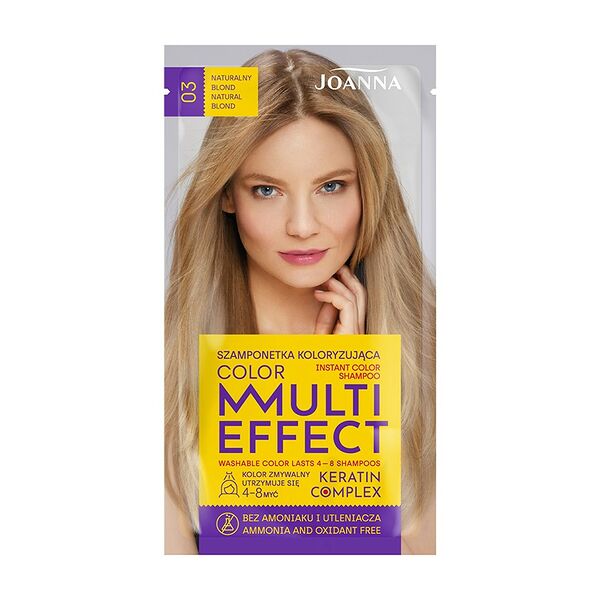 Оттеночный шампунь для волос Joanna Multi Effect Color 03 Натуральный блонд 35 г