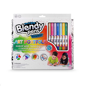 Набор фломастеров-хамелеонов Blendy pens на водной основе с колпачком-блендером