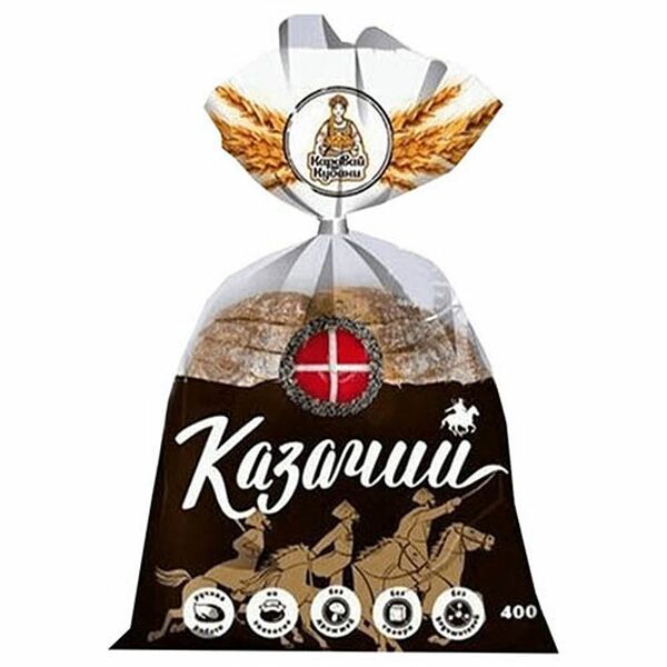 Хлеб Каравай кубани Казачий бездрожжевой в нарезке 400 г