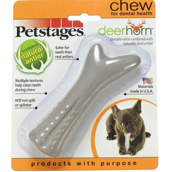 Petstages игрушка Deerhorn с оленьими рогами (очень маленькая) для собак 9 см.
