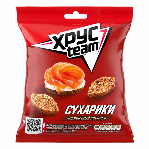 

Сухарики Хрусteam Сливочный лосось 40 г