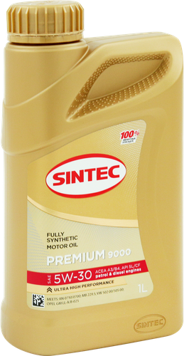 

Масло моторное Sintec Premium 9000 5W–30 A3/B4 1л