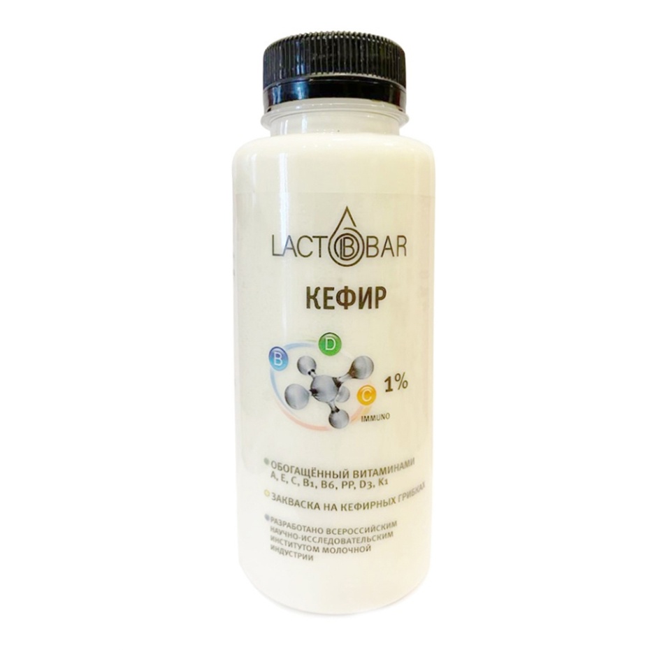 

Кефир Lactobar обогащенный витаминами 1%, 330 мл