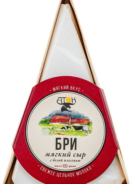 Сыр мягкий Атон Бри с белой плесенью 50-60% 100 г