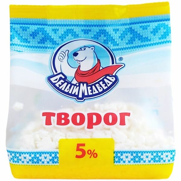 Творог Белый Медведь 5%, 250г