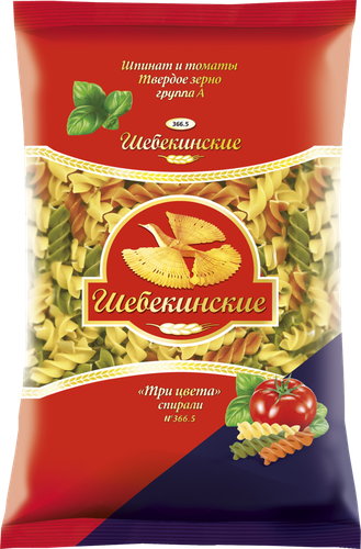 

Макароны Шебекинские №366.5 Спирали Три цвета из твердых сортов пшеницы 450 г