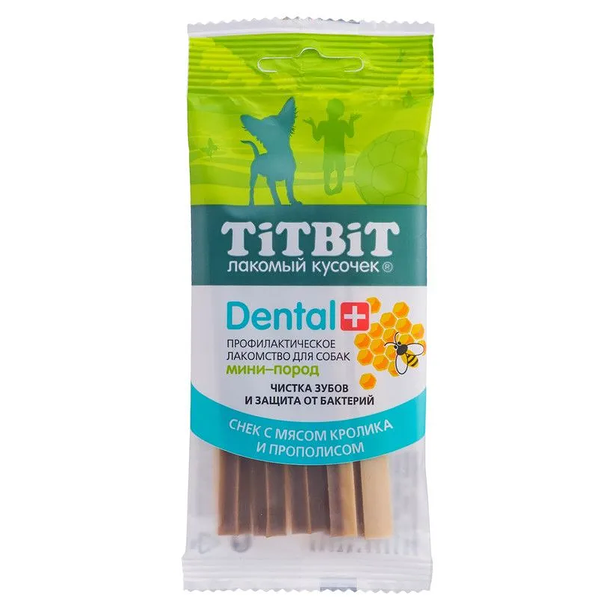 Профилактическое лакомство для собак мини-пород TiTBiT DENTAL + Снек с мясом кролика 25г
