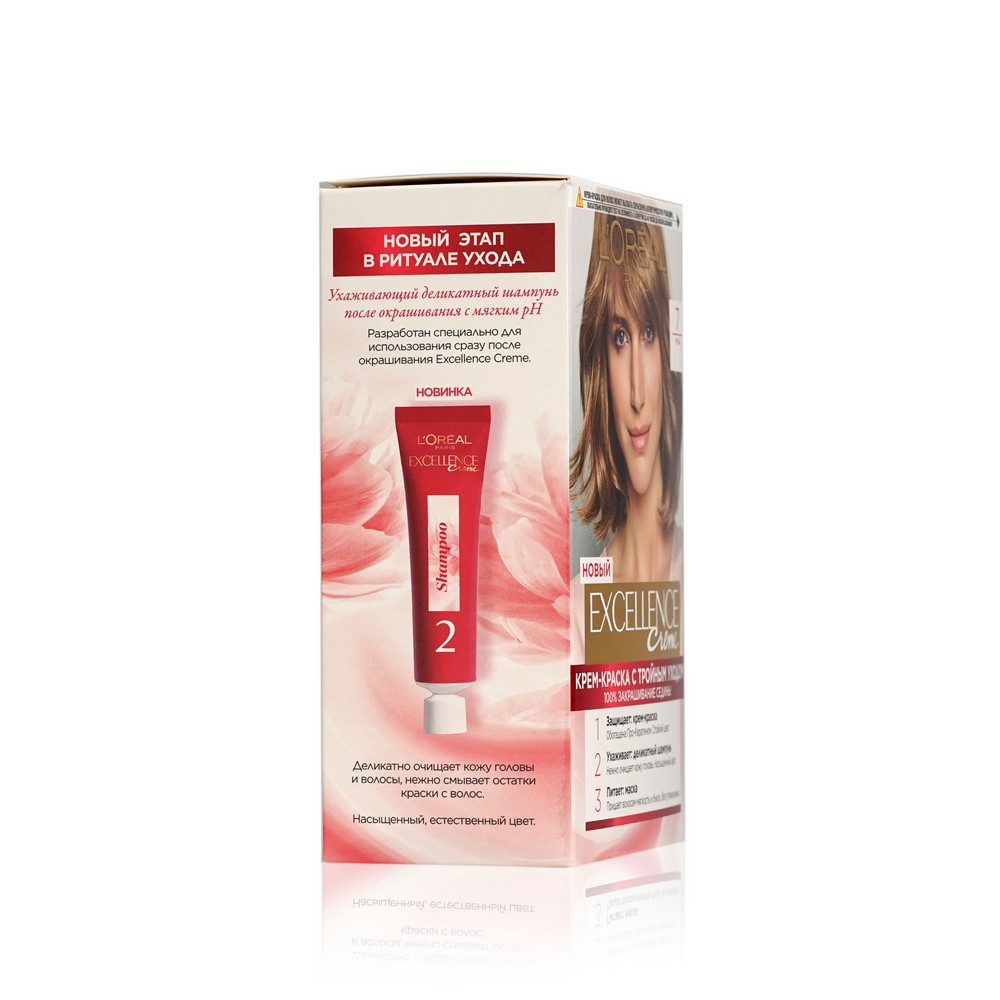 

Стойкая крем-краска для волос L'Oreal Paris Excellence оттенок 7 Русый 192 мл