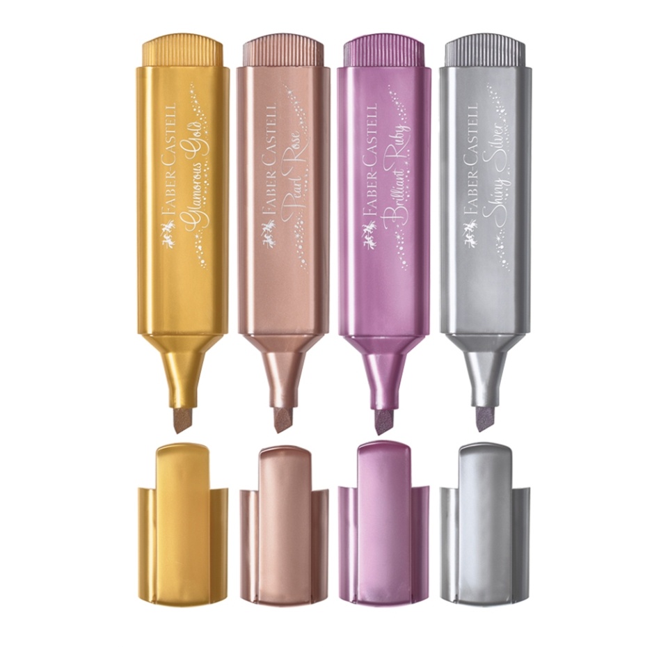 

Текстовыделители Faber-Castell TL 46 Metallic набор 1-5 мм 4 цвета
