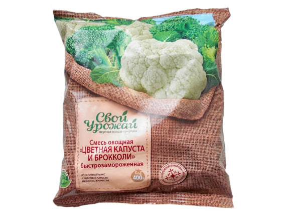 

Смесь овощная Свой Урожай капуста цветная и брокколи 400 г