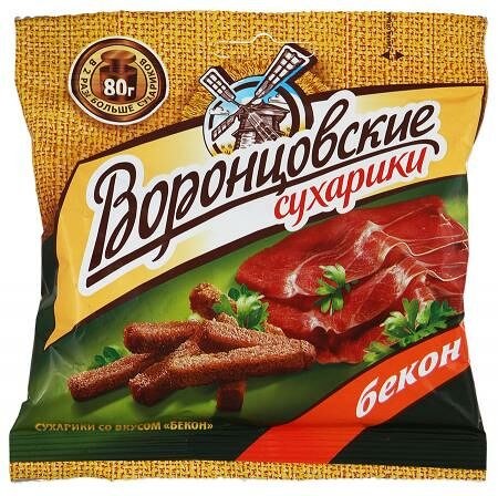 Сухарики Воронцовские ржаные со вкусом бекона