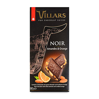 Шоколад горький Villars с миндалем и цукатами