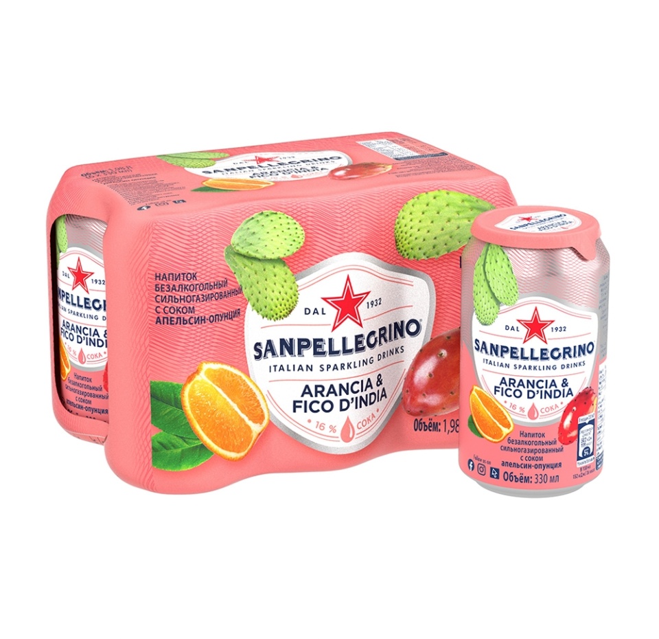 

Напиток Sanpellegrino Arancia & Fico d'India сильногазированный 330 мл