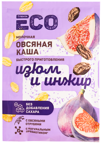 

Каша овсяная ЛЕНТА ЕСО молочная с изюмом и инжиром