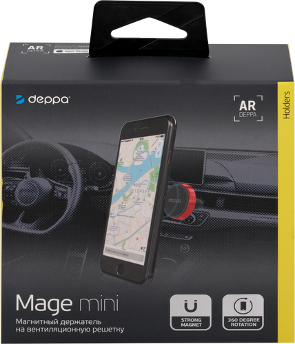 

Держатель автомобильный для телефона DEPPA Mage Mini, магнитный, красный