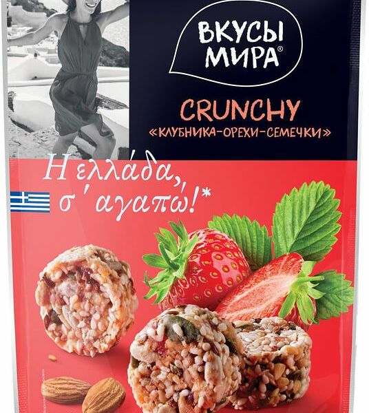 Кранчи Клубника/орехи/семечки Вкусы Мира