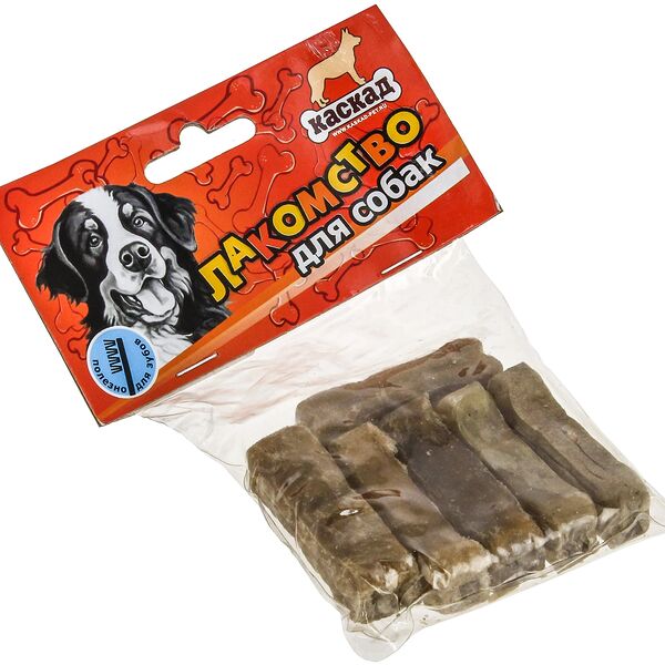 Кость из жил в блистере  5см (10гр.) 6шт в уп.