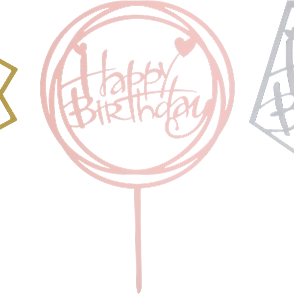 Украшение-топпер декоративное 20см пластиковое 1 шт., в ассортименте