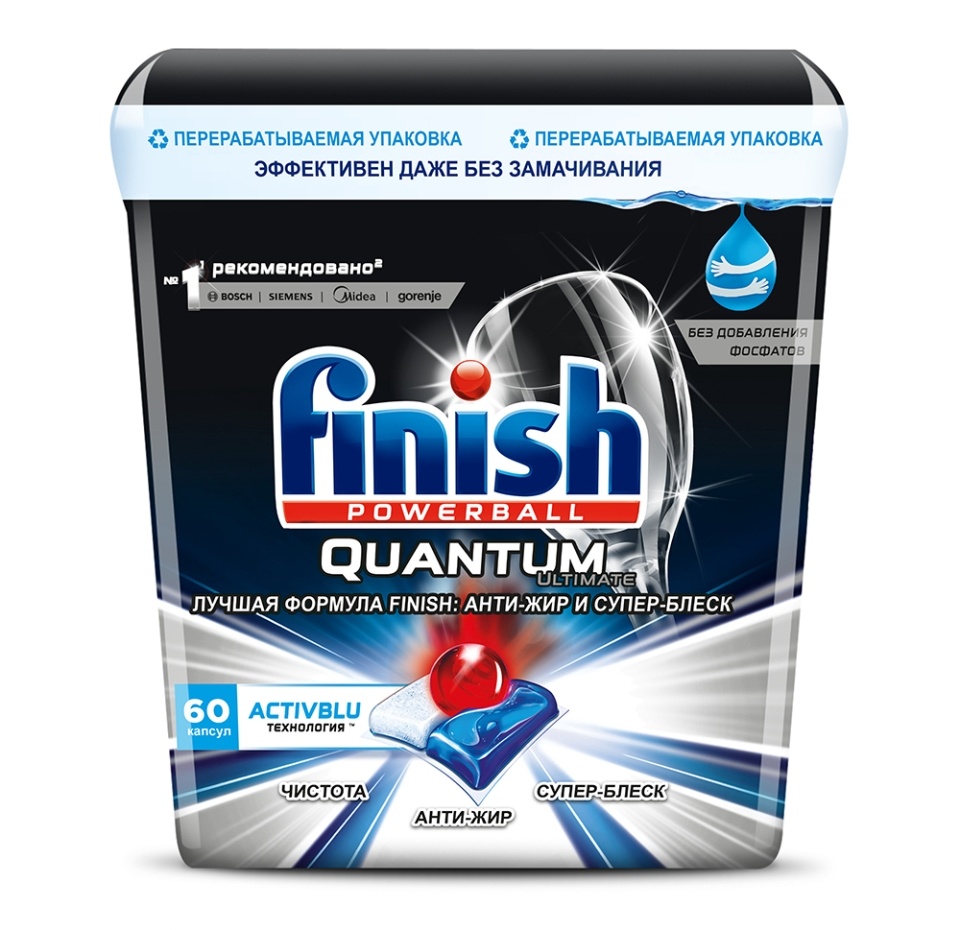 

Таблетки для посудомоечных машин Finish Quantum Ultimate 60шт
