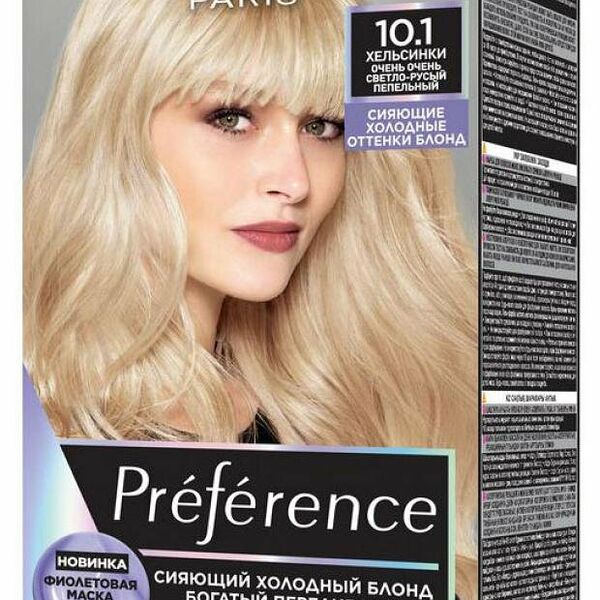 Стойкая краска для волос L'Oréal Paris Préférence Cool Blondes оттенок 10.1 Хельсинки 174 мл