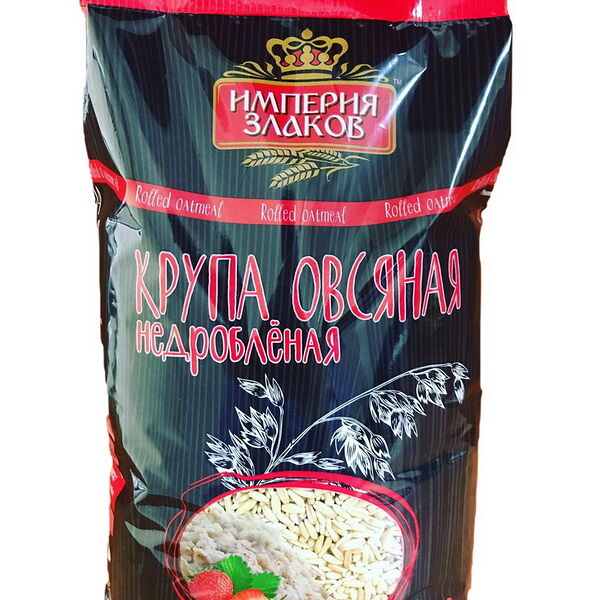 Крупа овсяная Империя злаков недробленая ф. 900г