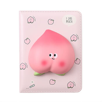 Блокнот со сквишем «Персик I Like Peach», А5, розовый