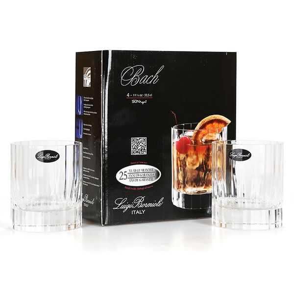 Набор стаканов Bormioli Luigi Bach для виски, 9.7х8.25 см, 4 шт.