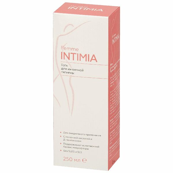 Гель для интимной гигиены Femme intimia 250 мл с молочной кислотой и Д-пантенолом