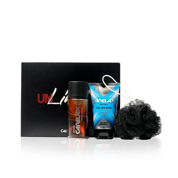 Мужской набор Carelax (гель для душа 