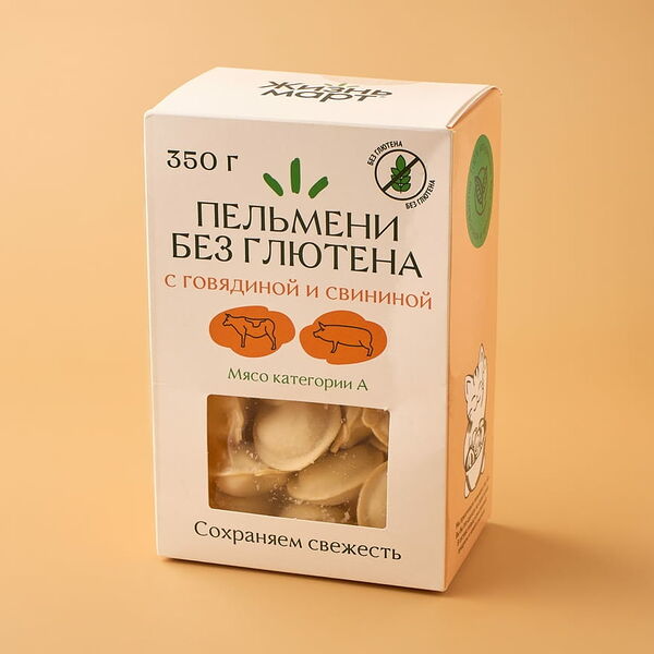 Пельмени без глютена с говядиной и свининой