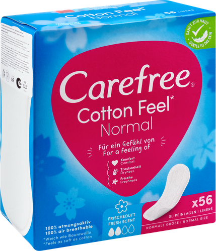 

Прокладки ежедневные CAREFREE Cotton Feel Normal, 56 шт