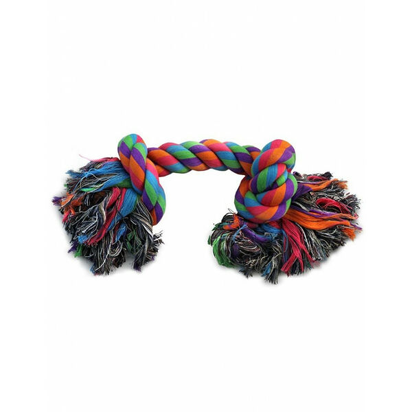 Веревка цветная два узла Triol игрушка для собак 28 см