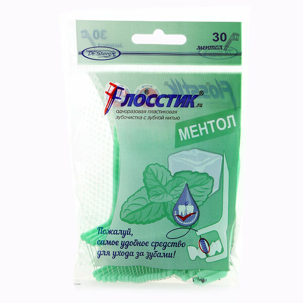 Зубочитски с зубной нитью-ментол ТМ Флосстик