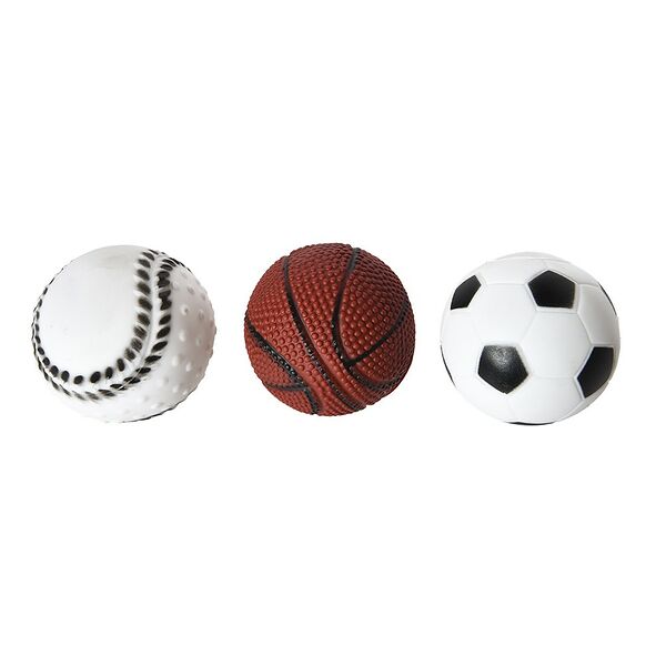 Игрушка для собак FOXIE Sport мяч 7см 3шт винил