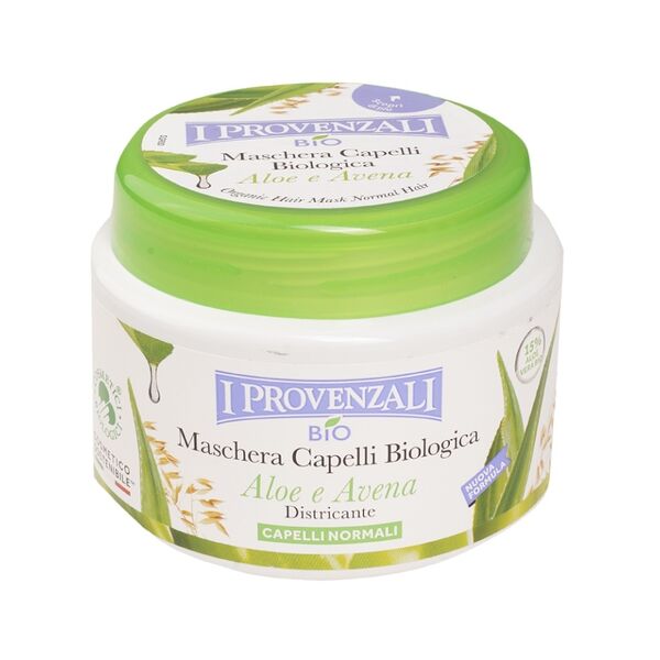 Органическая маска для волос I Provenzali Алоэ и Овес 200 мл