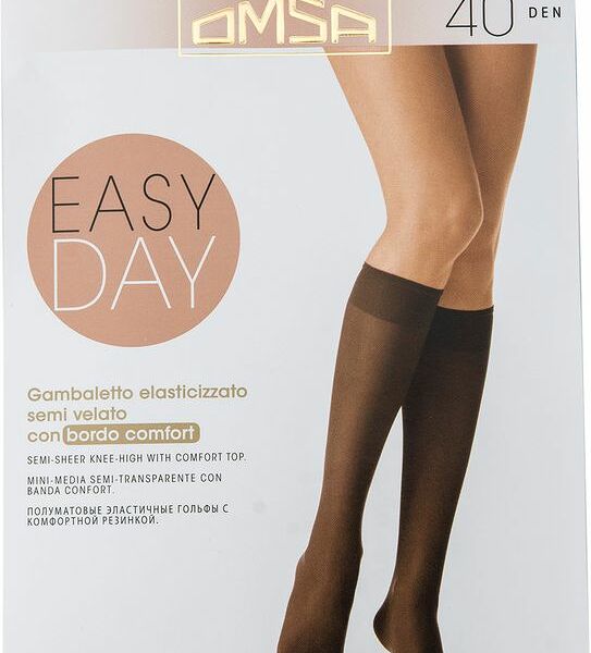 Гольфы женские OMSA Easy Day 40 den, полуматовые, caramello 3/4, 2 пары
