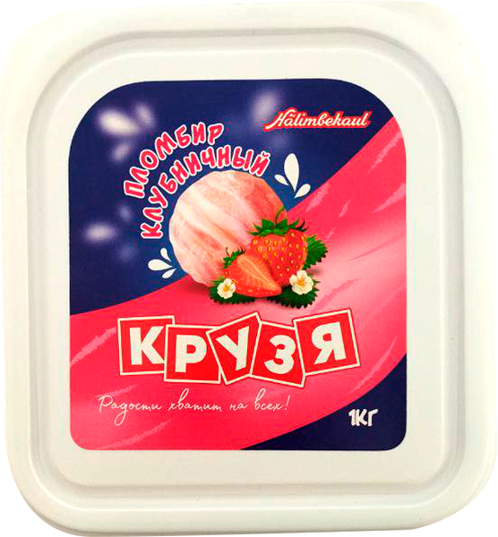 Мороженое Halimbekaul крузя пломбир клубника