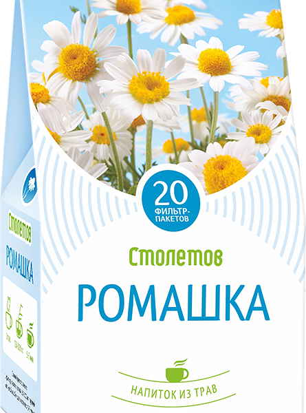 Напиток чайный  Столетов Ромашка вес 20 пак*1 г