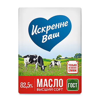 Масло сливочное Искренне Ваш традиционное 82.5%