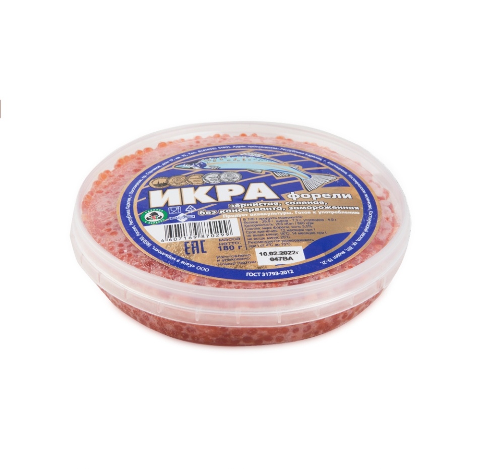 

Икра форели Kala Ja Marjapojat солёная без консерванта 180г