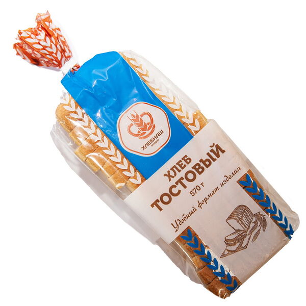 Хлеб пшеничный Хлебнаш тостовый в нарезке