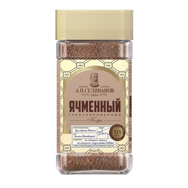 Кофе ячменный растворимый гранулированный А.П. Селиванов 75г
