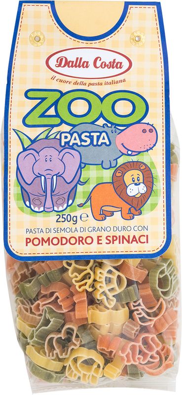 

Макароны Dalla Costa Zoo фигурные с томатами и шпинатом 250 г