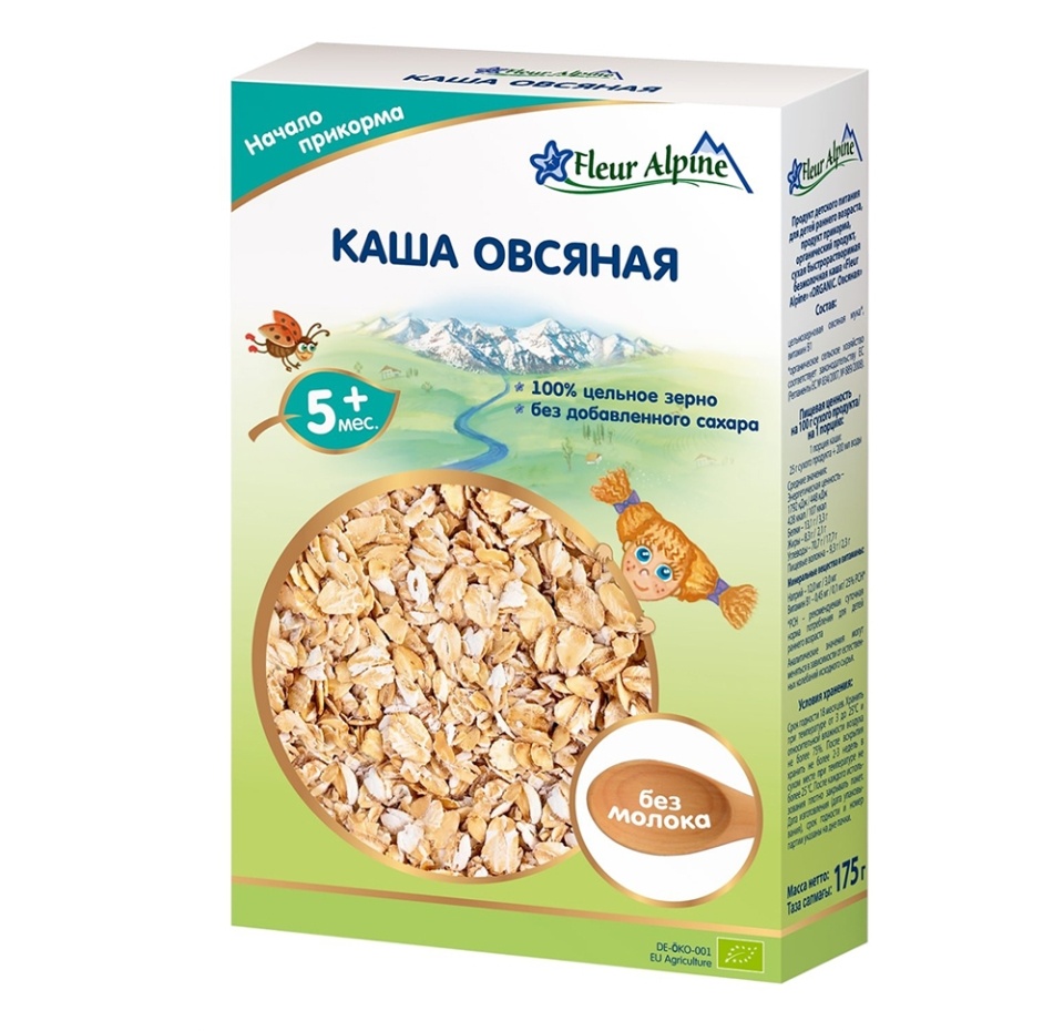 

Каша безмолочная овсяная Fleur Alpine, с 5 месяцев 175 г