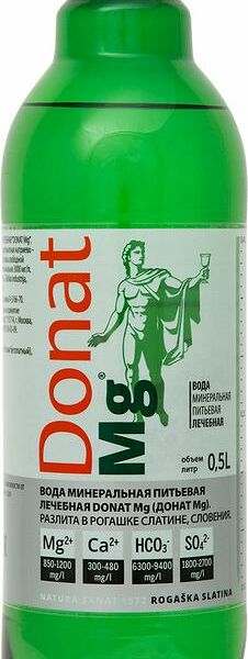 Вода Donat Mg минеральная лечебно-столовая газированная, 500мл