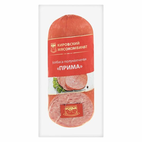 Колбаса полукопченая Кировский мясокомбинат Прима