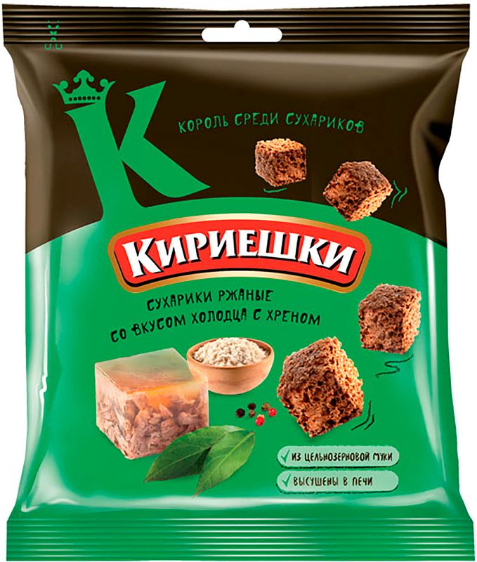 

Сухарики Кириешки ржаные холодец и хрен 40 г