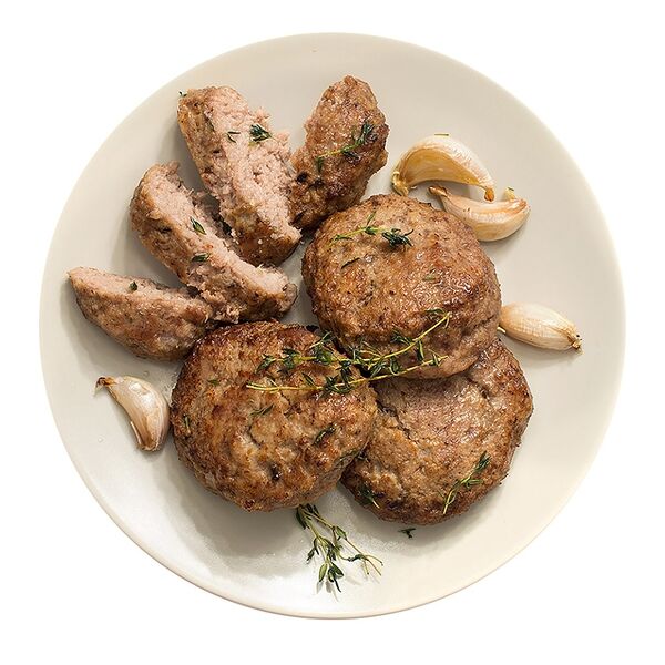 Котлеты домашние из телятины и свинины жареные, Уже Готово, 4 шт в наборе