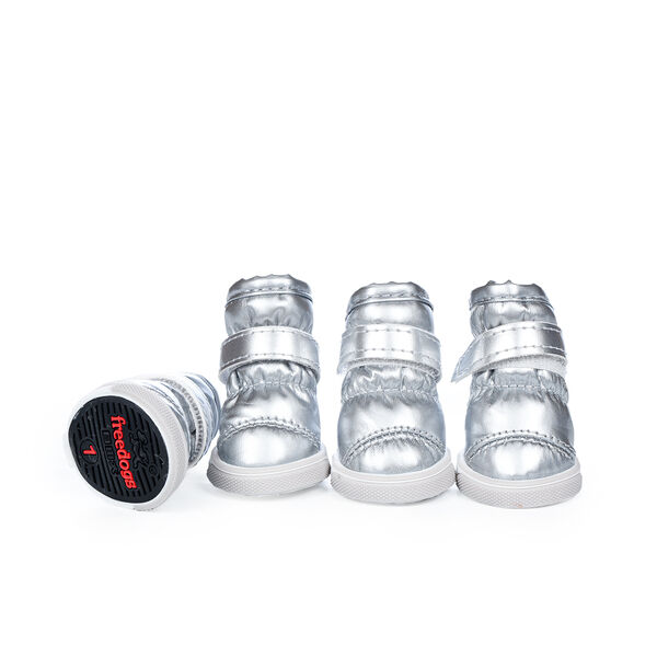 Ботинки-дутики для собак XS серебряный