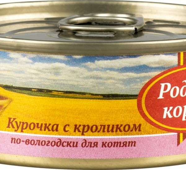 Корм для котят Родные корма Курочка с кроликом по-вологодски